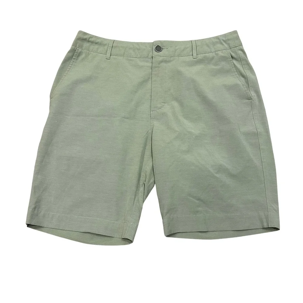 Faherty All Day Shorts Men's 33 Sage Green Casual Flat Front Lightweight